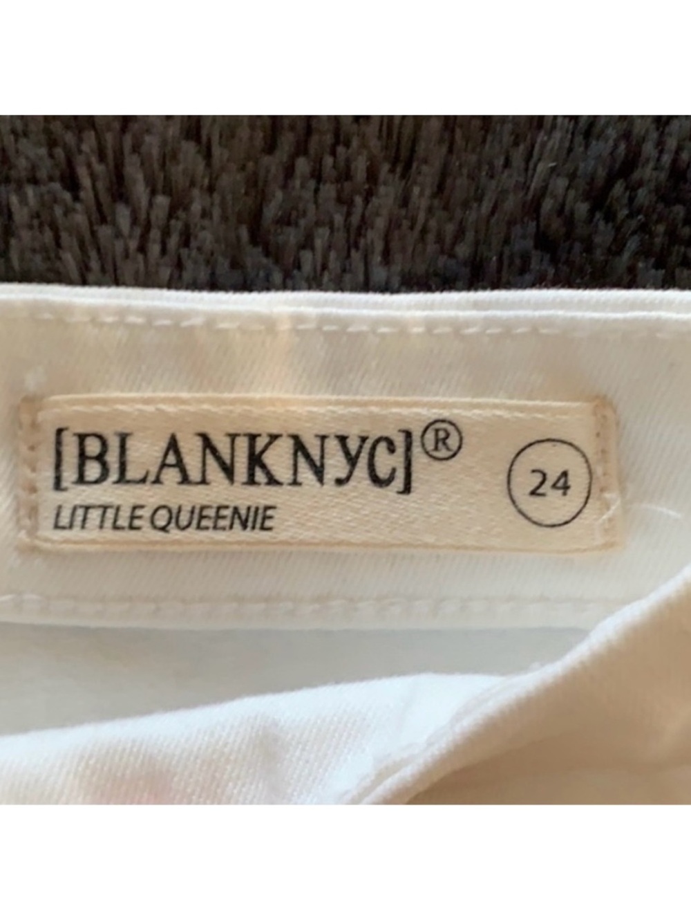 Blank NYC White Distressed Frayed Hem Denim Shorts - Picture 3 of 3